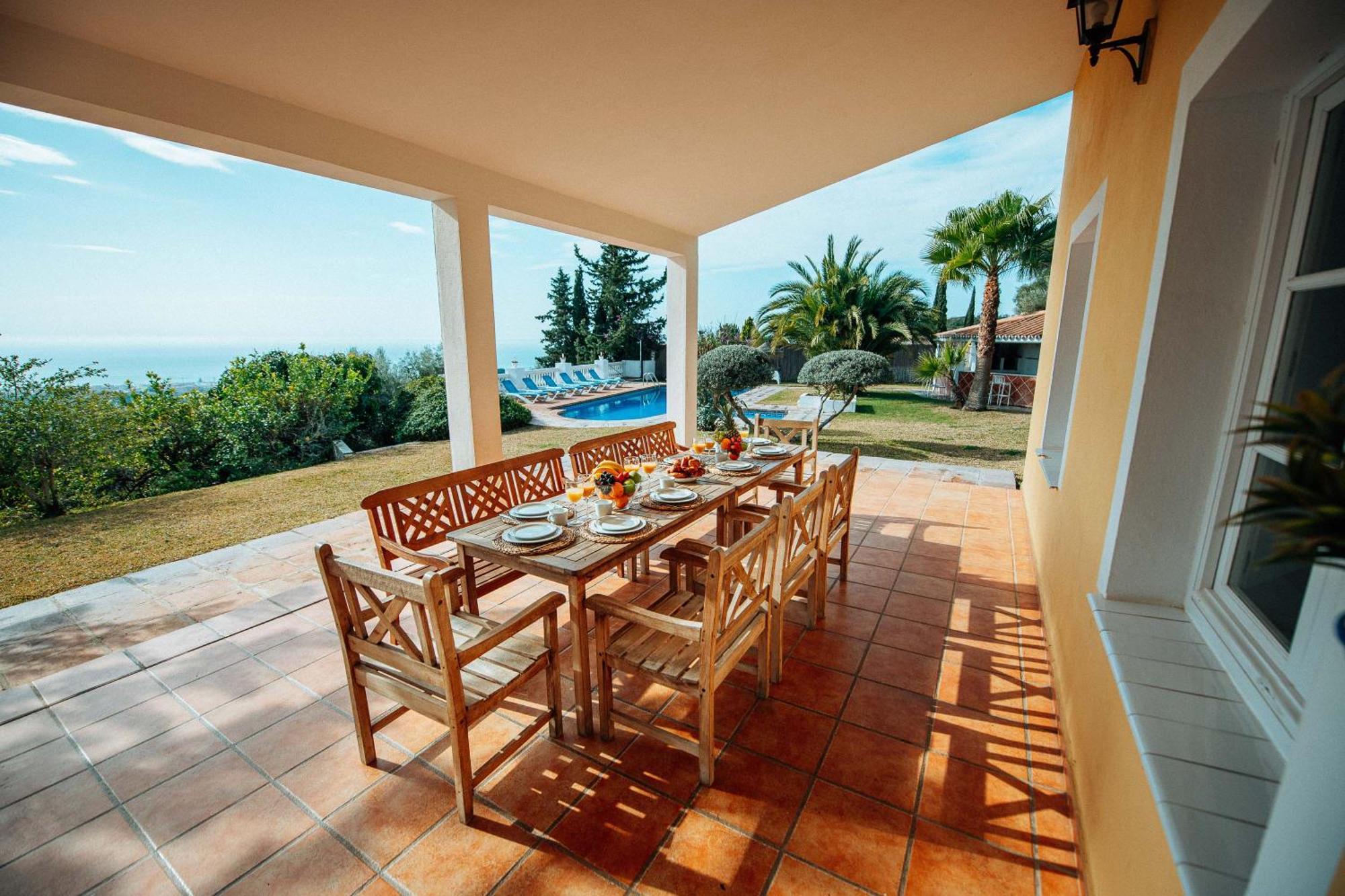 Gran Villa Con Vistas Al Mar Y Piscina Privada Malaga Ngoại thất bức ảnh